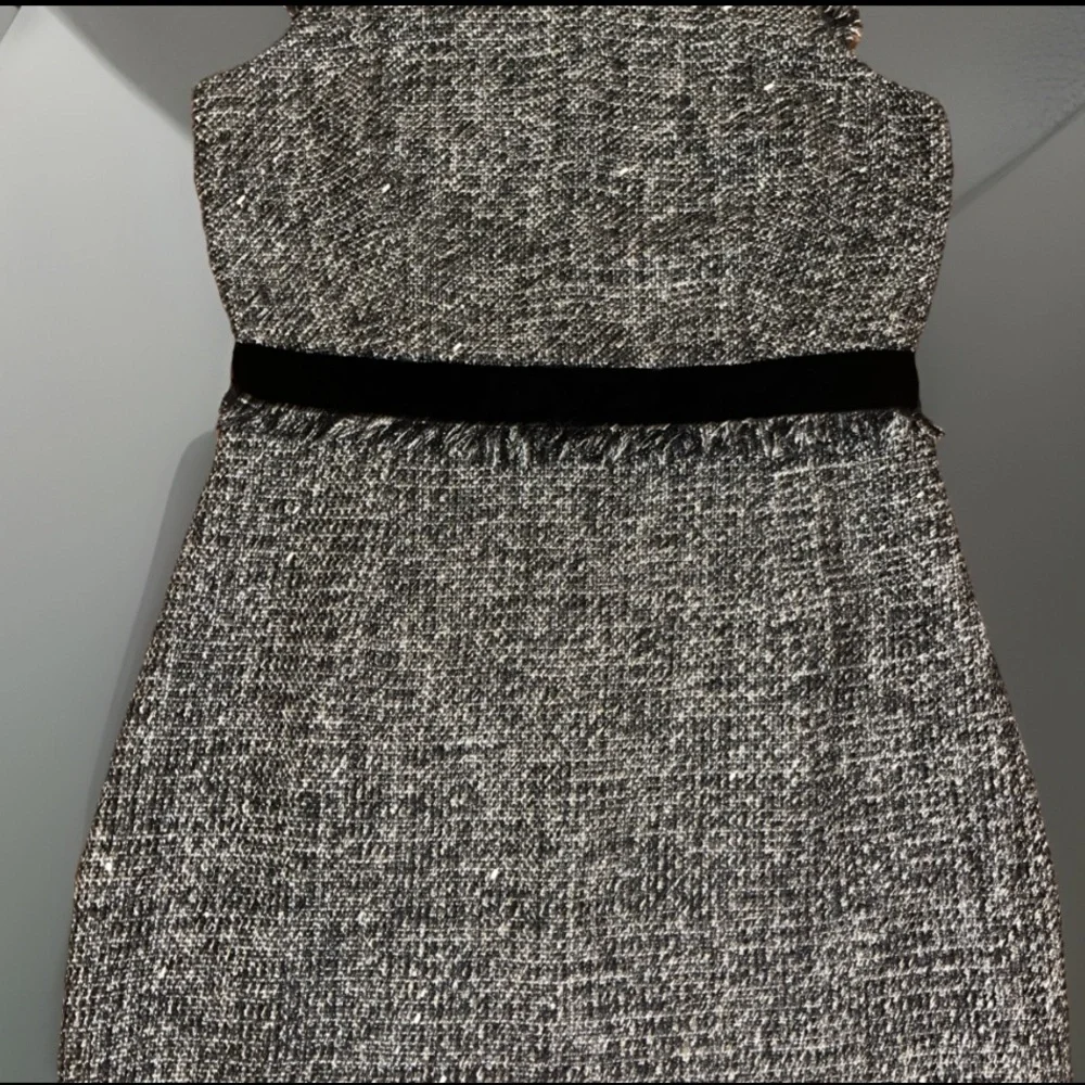 Elegant J.Crew Black & Gray Sheath Sparkling Constellation Tweed Dress dress NWT